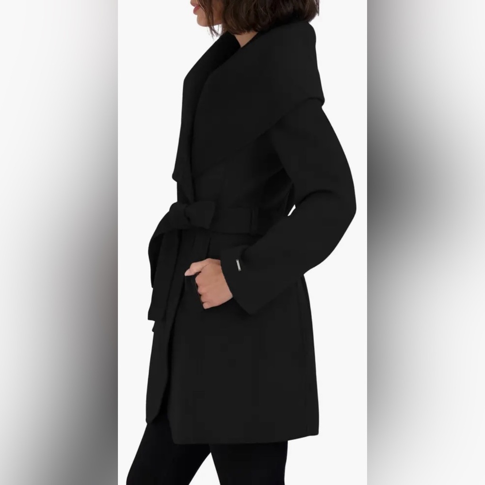 Tahari women’s snap closure, tie belt , black medium - Picture 2 of 7
